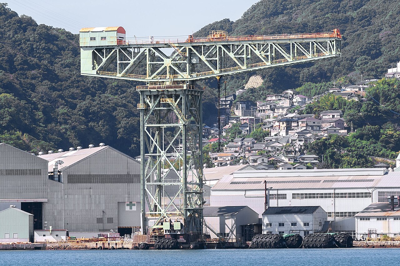 三菱重工業長崎造船所ハンマーヘッド型起重機の画像