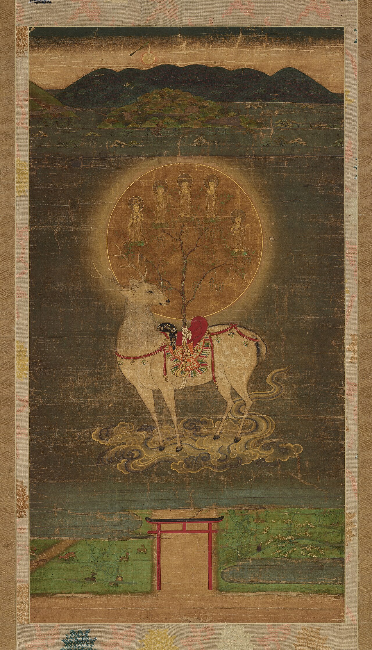 絹本著色春日鹿曼荼羅図の画像
