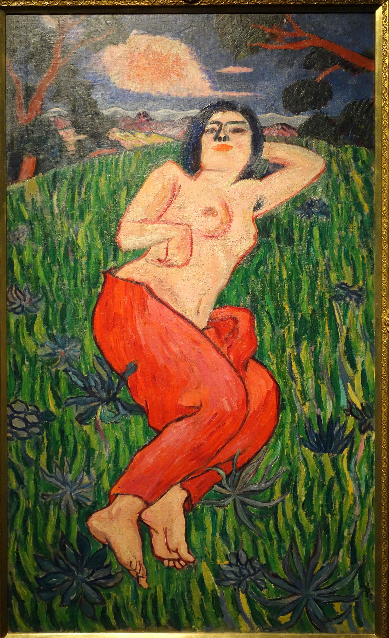 裸体美人〈萬鐵五郎筆/油絵 麻布〉の画像