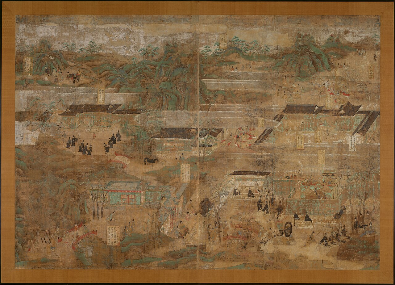 綾本著色聖徳太子絵伝（絵殿旧障子絵）〈秦致真筆／（法隆寺献納）〉の画像