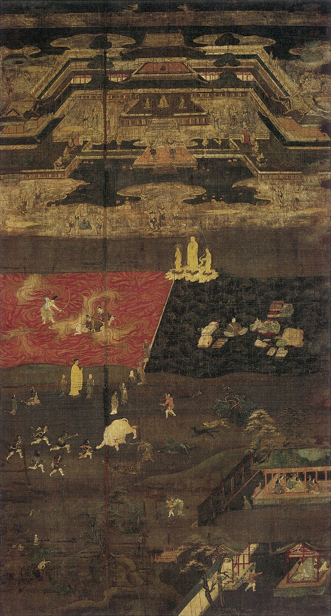 絹本著色二河白道図の画像