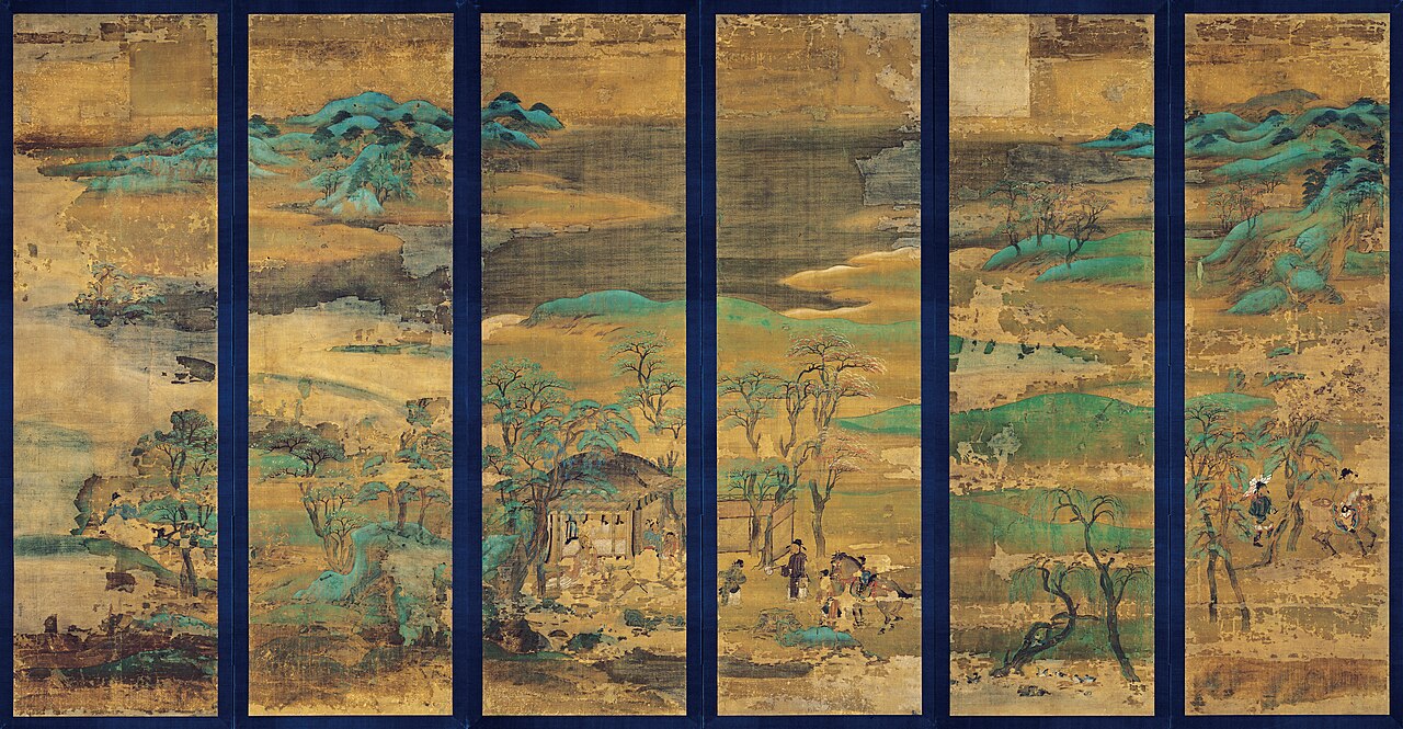 絹本著色山水屏風〈/六曲屏風〉の画像