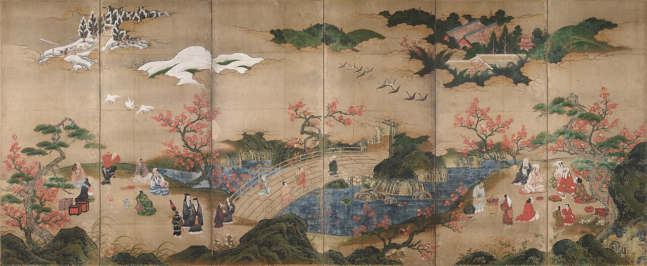 紙本著色観楓図〈狩野秀賴筆／六曲屏風〉の画像