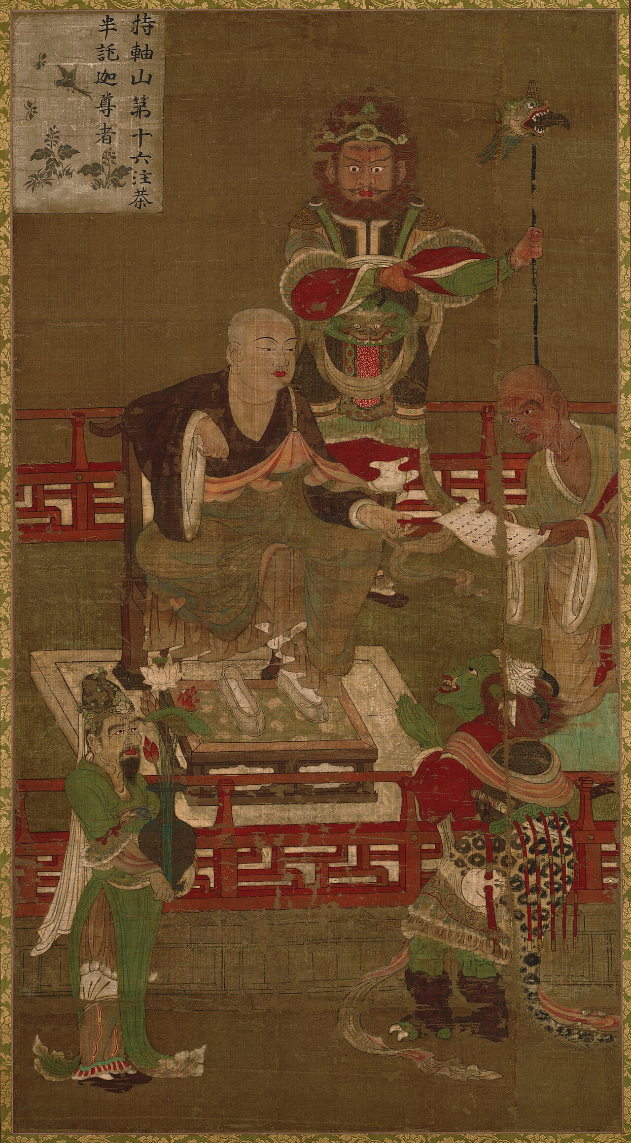 絹本著色十六羅漢像の画像